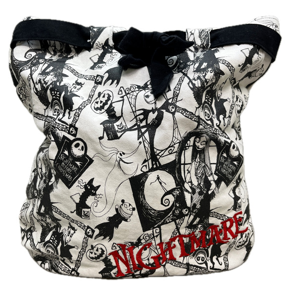 Disney Land Resorts Nightmare Before Christmas Jack Skeleton Tote Bag Off White - Picture 1 of 12